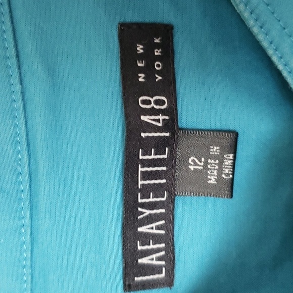 Lafayette 148 blue jacket, military style, spring fall jacket, women's size 12 - Picture 6 of 15